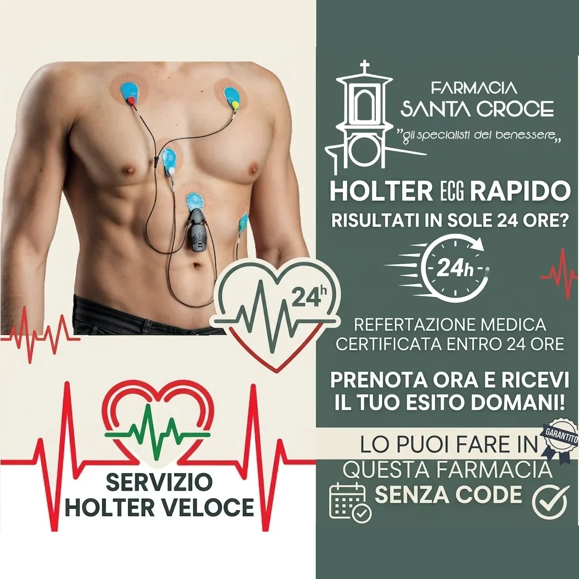 Esame Holter Cardiaco rapido: esito in 24 ore garantito.